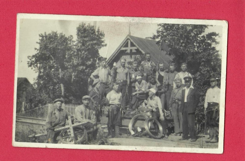 Latvia Lettland Electricians Vintage Photo Postcard 1799