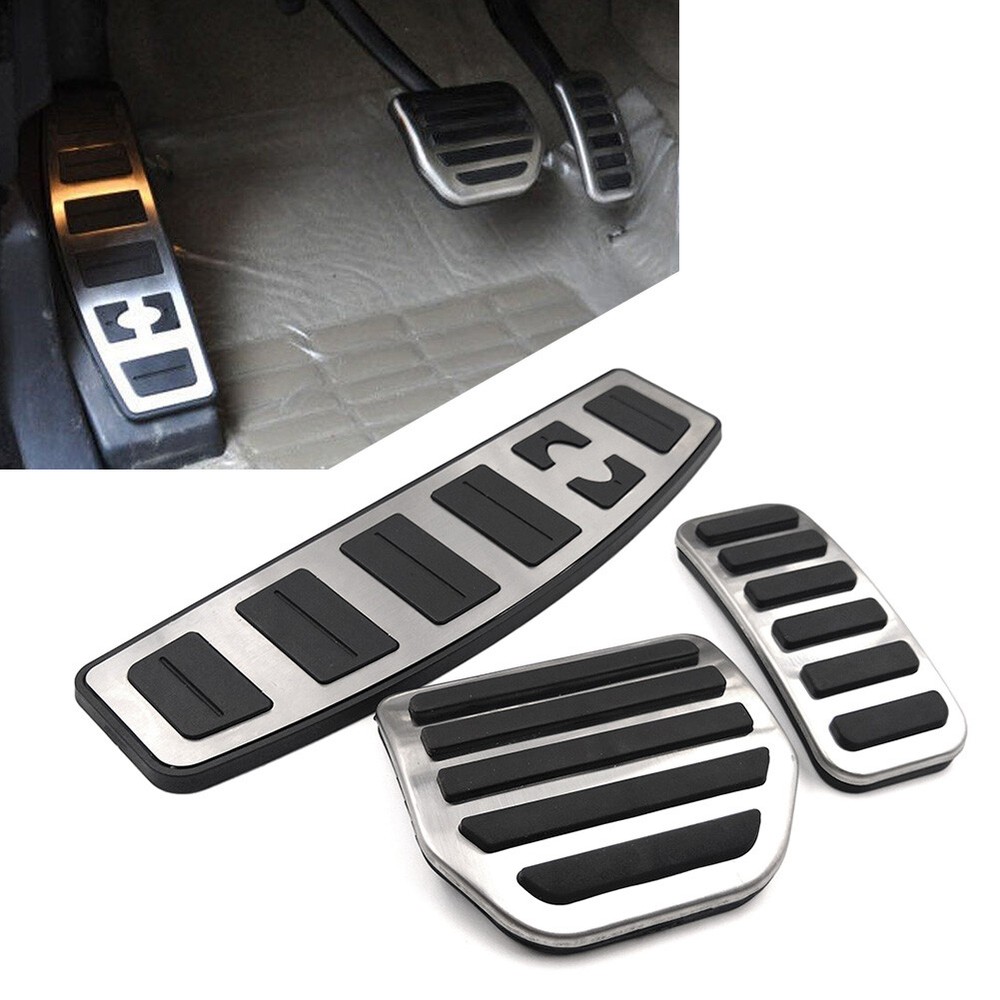 Stainless Steel Footrest Brake Gas Pedal Cover for Land Rover LHD