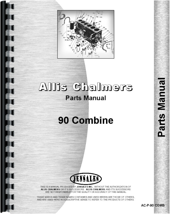 Allis Chalmers 90 Combine Parts Manual – Repair & Maintenance Guide