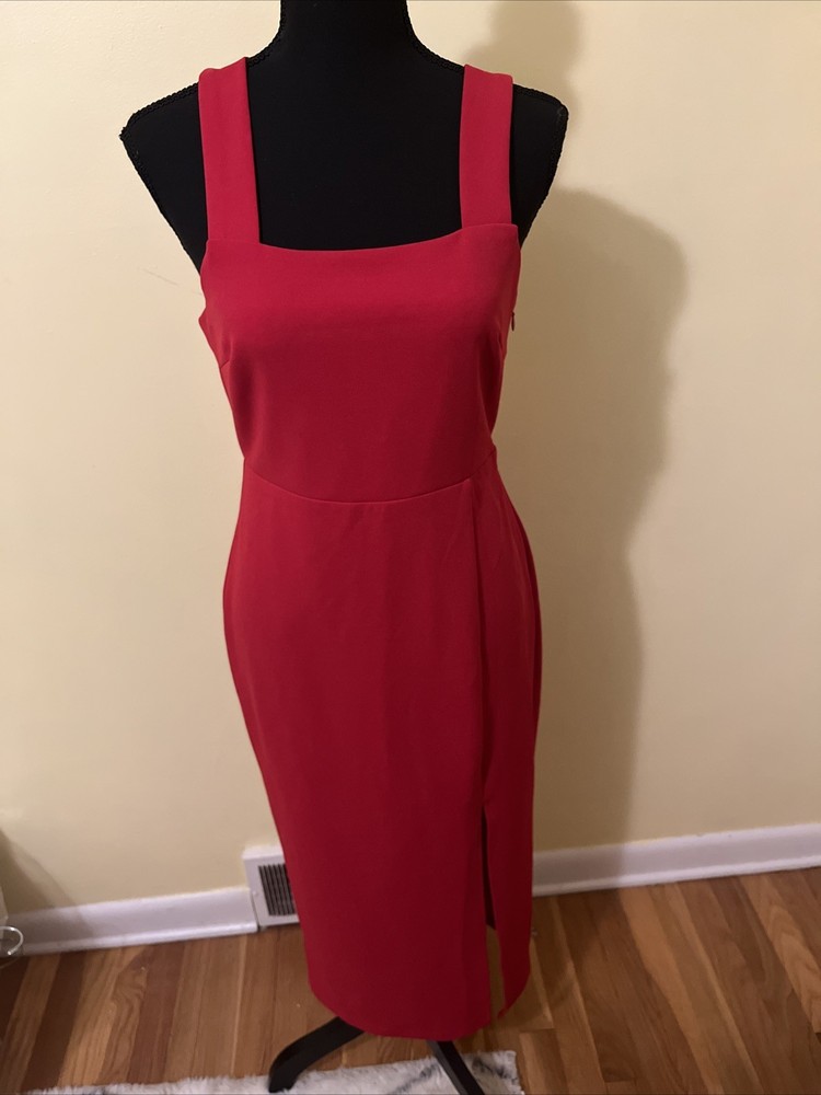 Petal And Pup Hyatt Midi Dress In Red Size 6 NWT