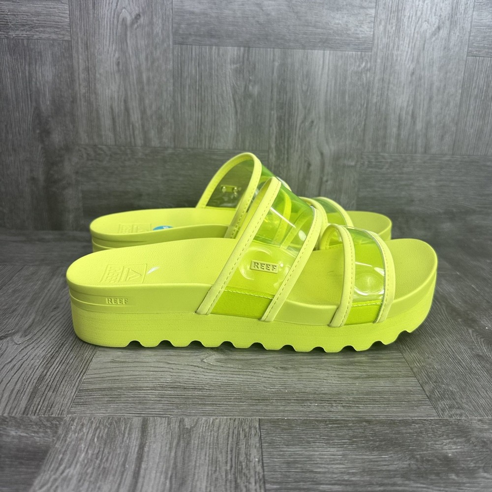 REEF Vista Hi Energy Women's size 9.5 Citron Cushion Comfort Sandals