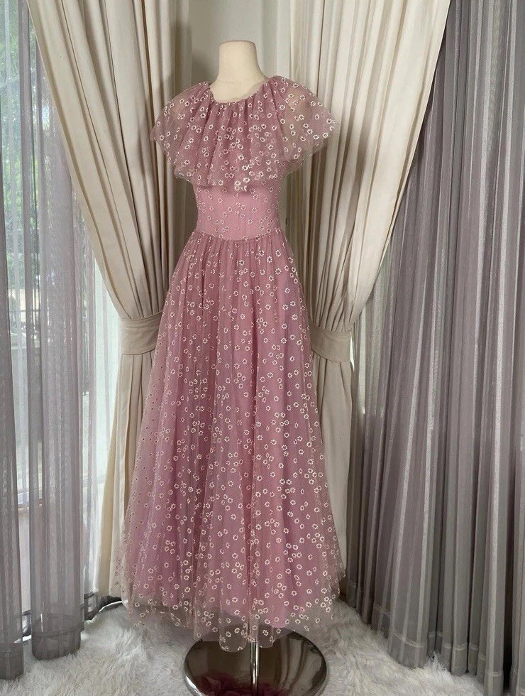 Formal Dress Graduation Cute Princess Fairytale Vintage Formal Maxi Midi Dress