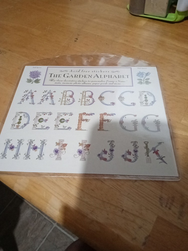 Acid Free Stickers ... The Garden Alphabet...Personalize Photo Albums, Etc-image