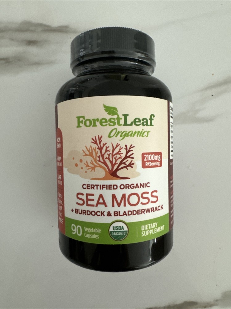 Certified Organic Irish Sea Moss Caps /Bladderwrack Burdock Turmeric Exp 12/26