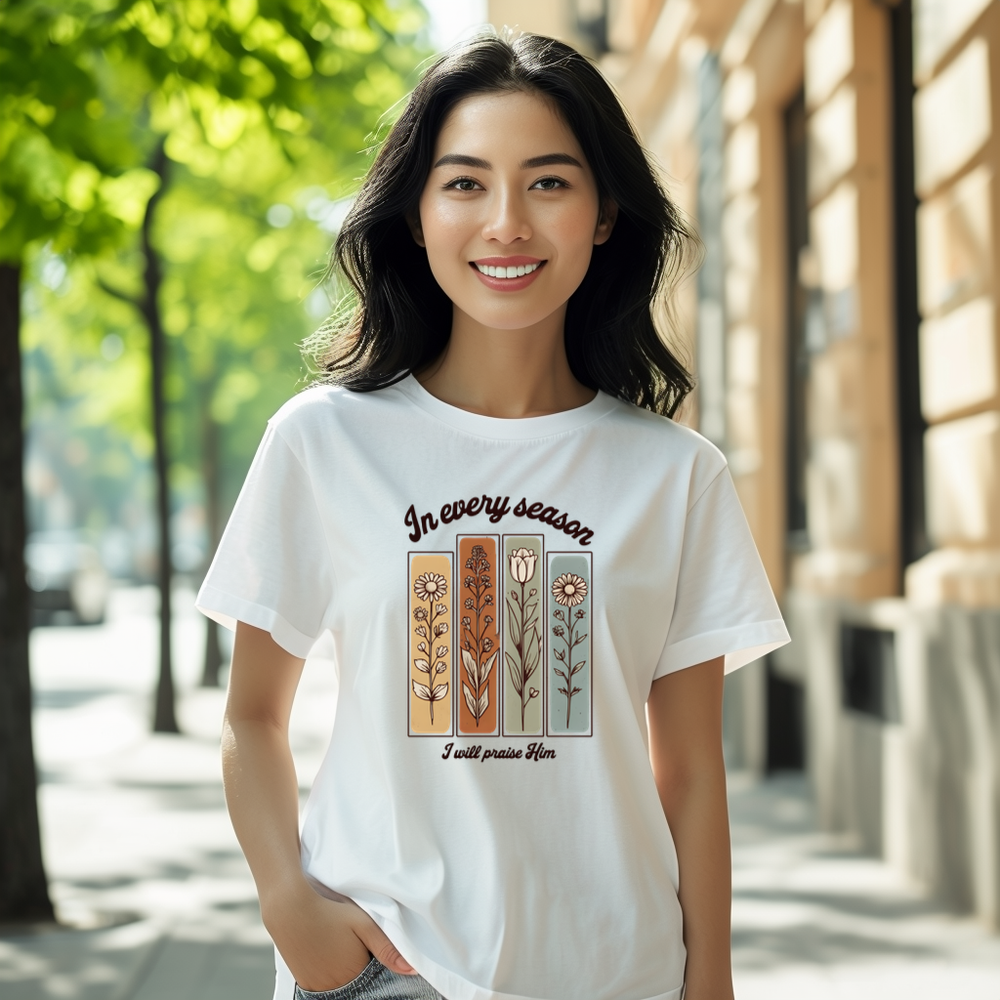 Praise Him Christian T-Shirt for Women - Faith Apparel Gift