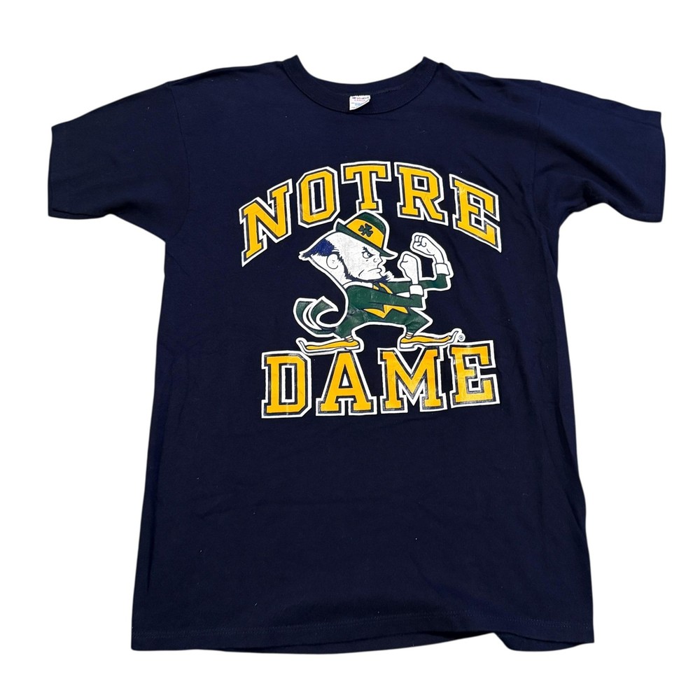 Vintage Champion Notre Dame Fighting Irish T-Shirt Mens Large 90s Football USA