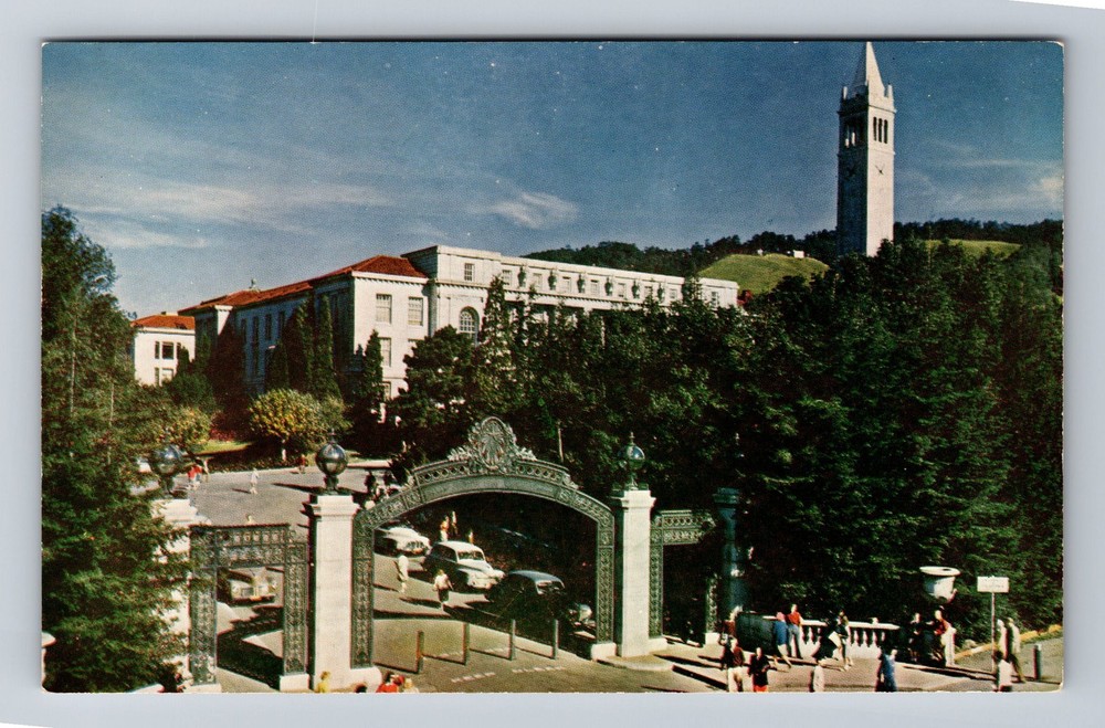 Berkeley University of California, Sather Gate Vintage Postcard