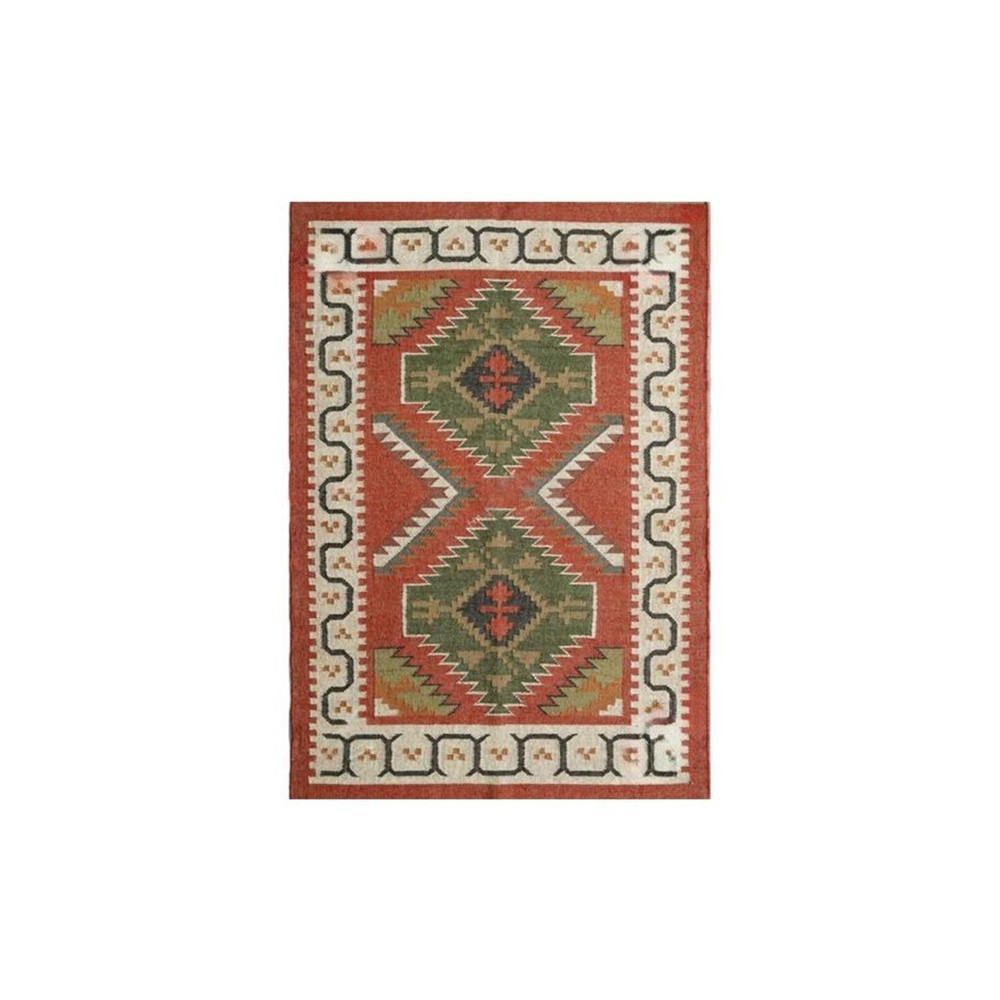 Handwoven Dhurrie Kilim Wool Jute Rug Color Multicolor Design Handmade Carpet Ru