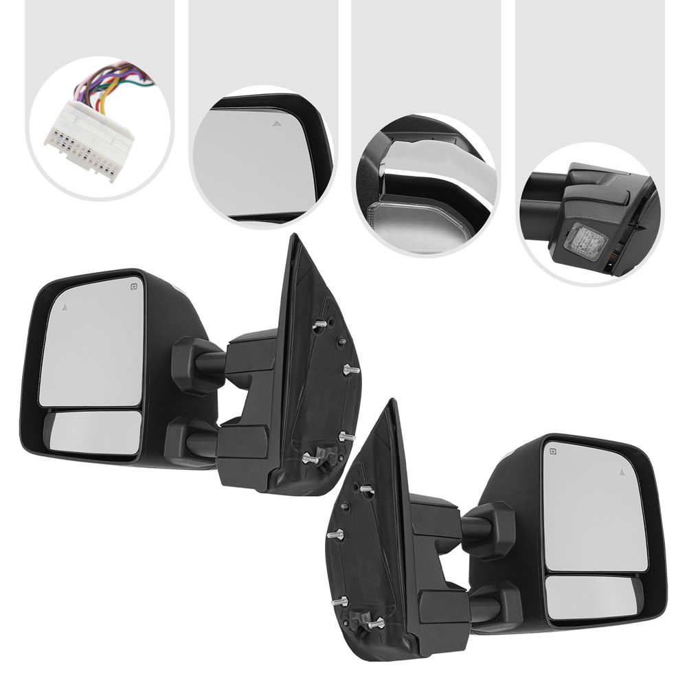 17-22 Nissan Titan Left & Right Side Rearview Mirrors NI1320308 NI1321308