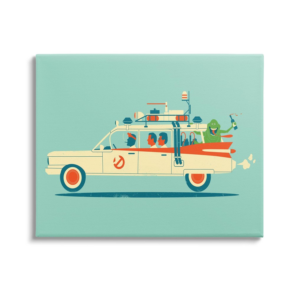 Jay Fleck People & Monster Car Canvas Wall Art Decor