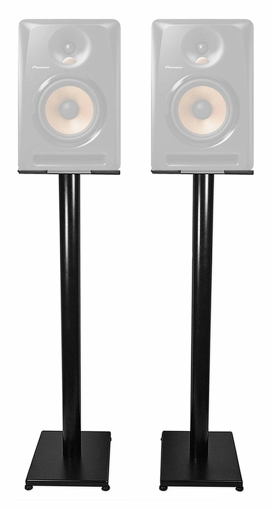 Rockville 37” Black Steel Studio Monitor Speaker Stands For Pioneer DJ Bulit8