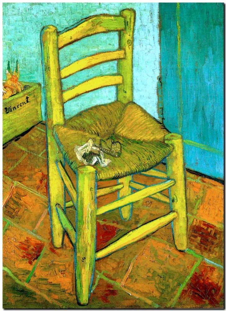 Vincent Van Gogh *FRAMED* CANVAS ART The Chair 24x16