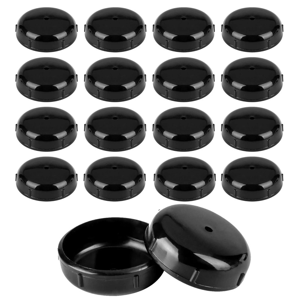 24 Pack 1-1/2 Inch Black Wrought Iron Patio Furniture Feet Caps -