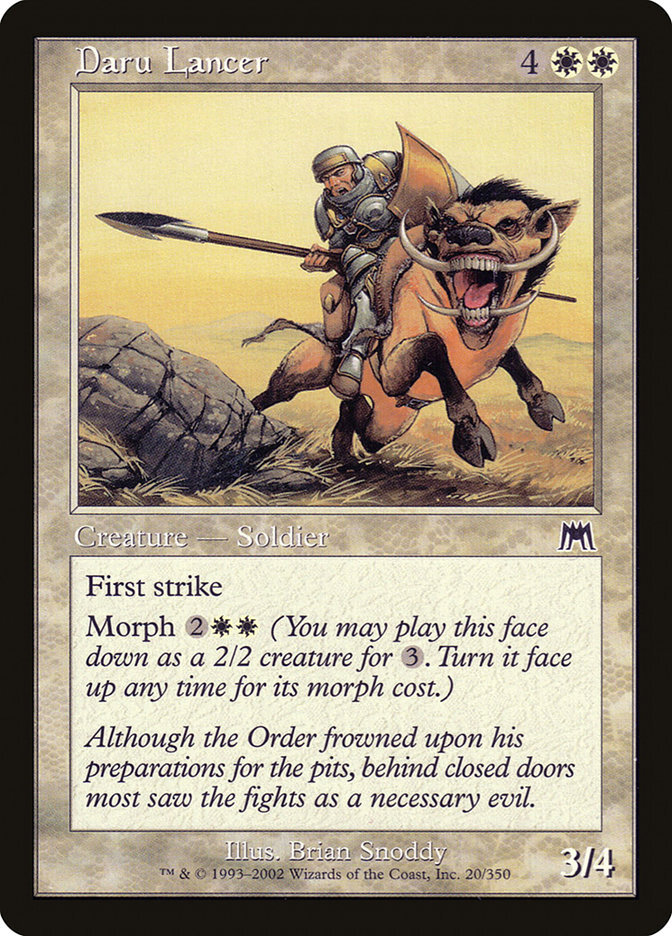 MTG Magic the Gathering Daru Lancer (20/350) Onslaught MP