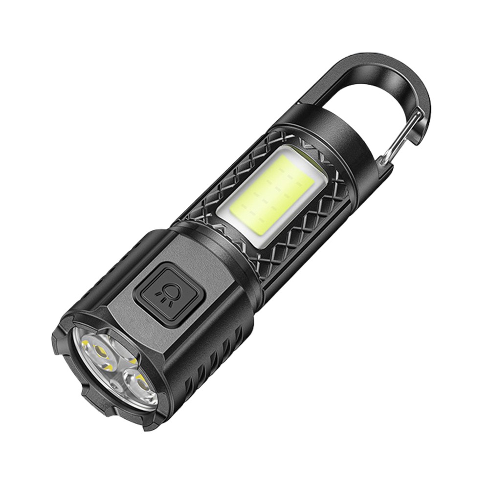 Super Bright Rechargeable Waterproof LED Flashlight with Hook for Outdoor Use