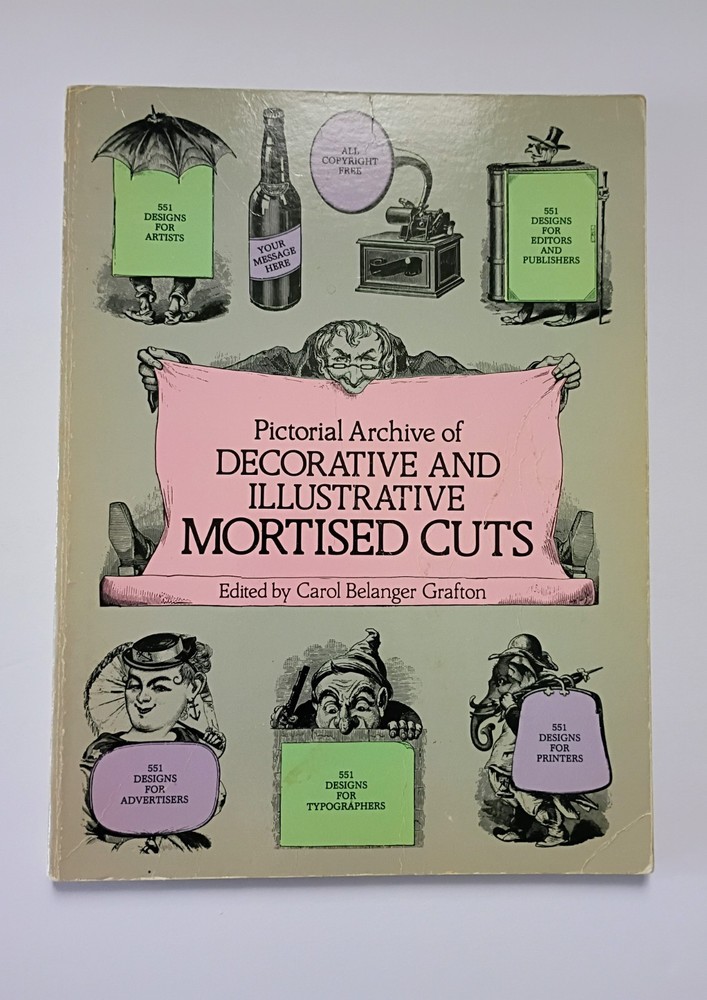 Grapic Designs Decorative Mortised Cuts Type Vintage Advertising Grafton 1983