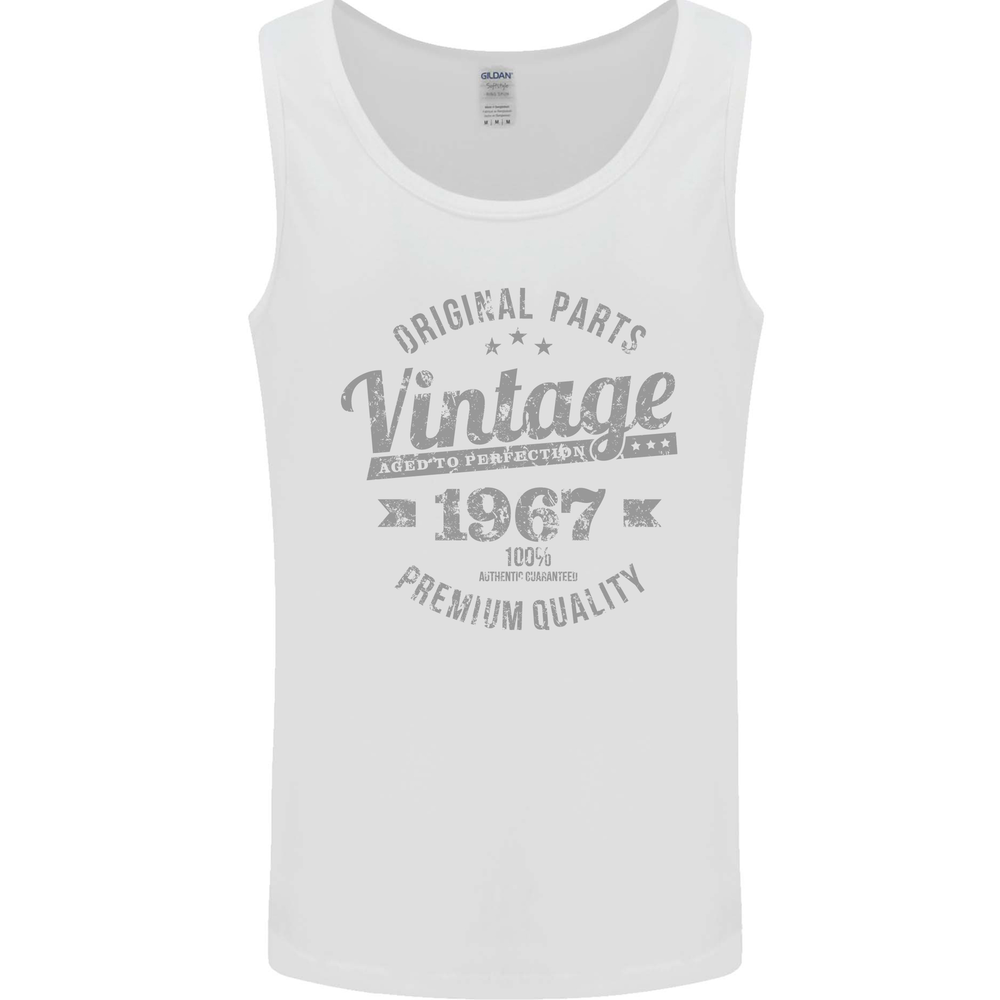 Vintage Year 58th Birthday 1967 Mens Vest Tank Top White