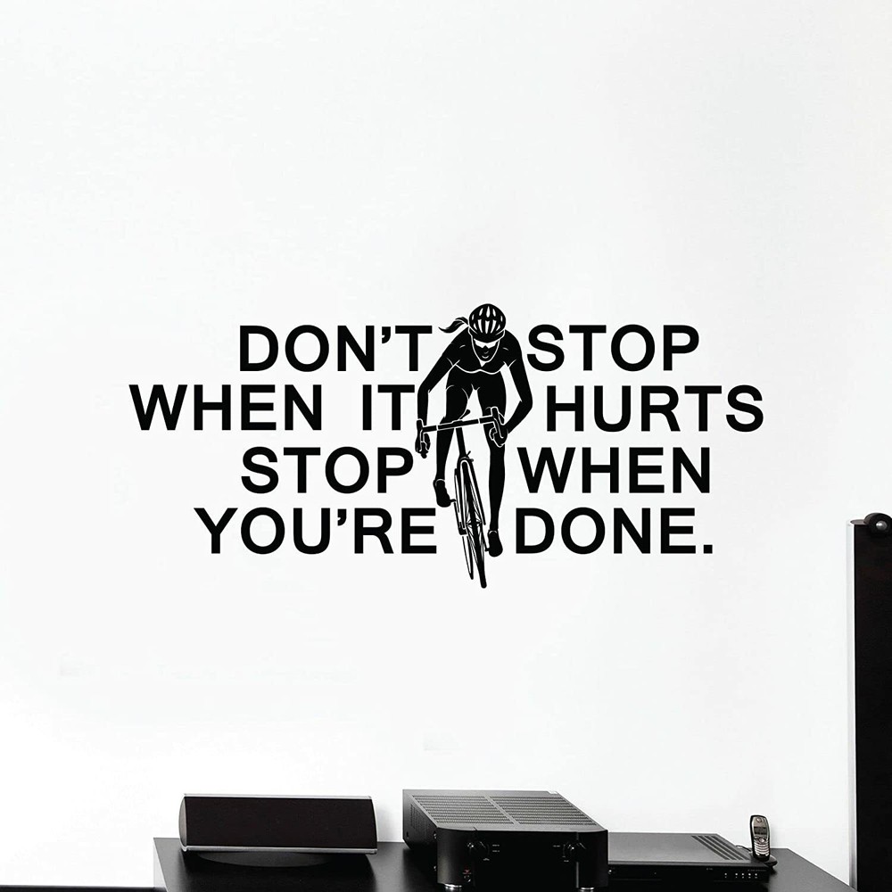 Fitness Motivation Vinyl Sticker Gym Wall Art Home Decor Workout Quote