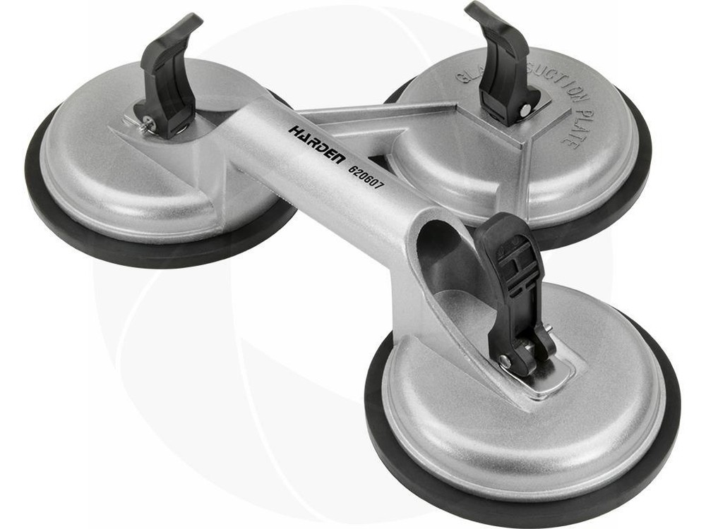 Heavy Duty Aluminum 3-Suction Cup Mirror Tile Gripper Lifter