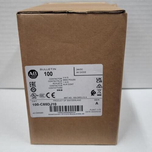 Allen-Bradley 100-C85DJ10 Contactor, 24VDC Coil w/ Diode