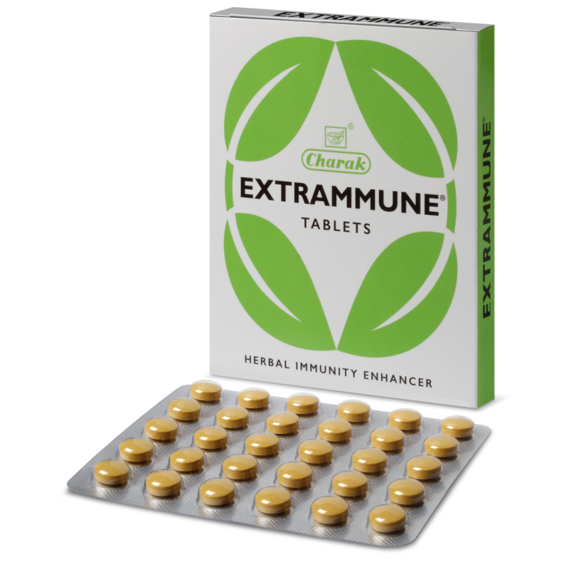 Boost immunity with 5 packs of Charak Herbal Extrammune Tablets, 30 tablets each