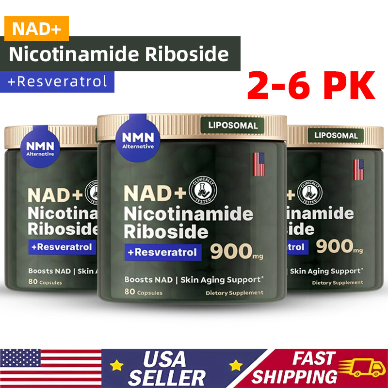 900mg NAD+ Supplement for Energy Anti Aging Nicotinamide Riboside Resveratrol
