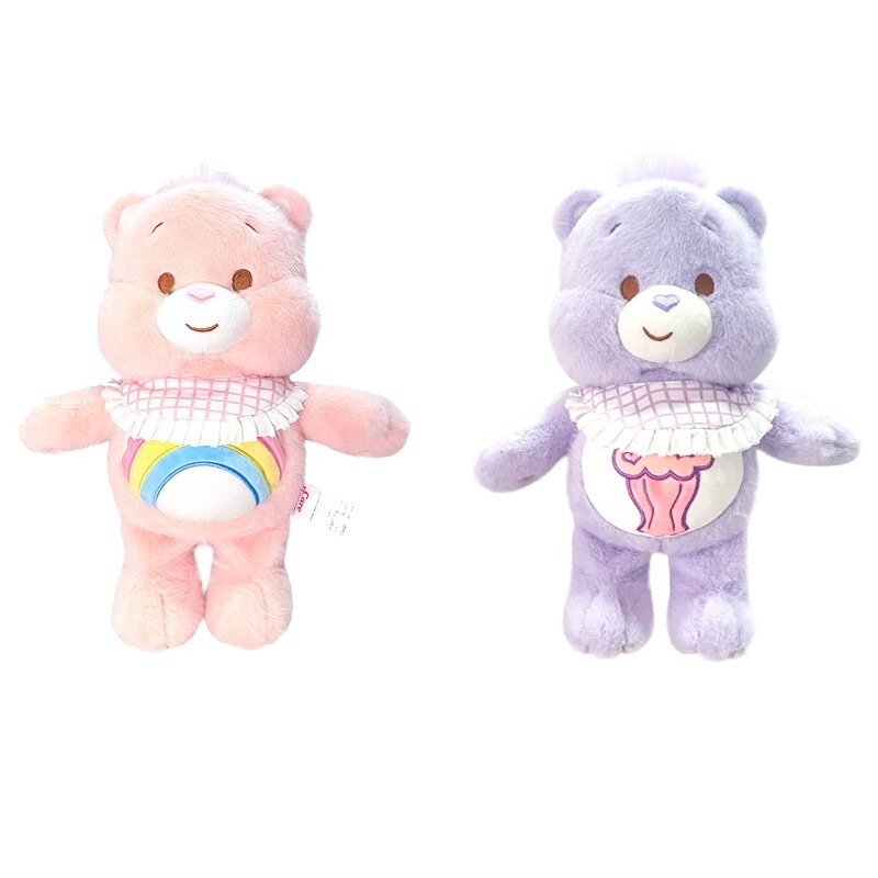 2 Pack 13'' Genuine Carebears baby series Rainbow bear Doll Plush Toy Kids Gifts