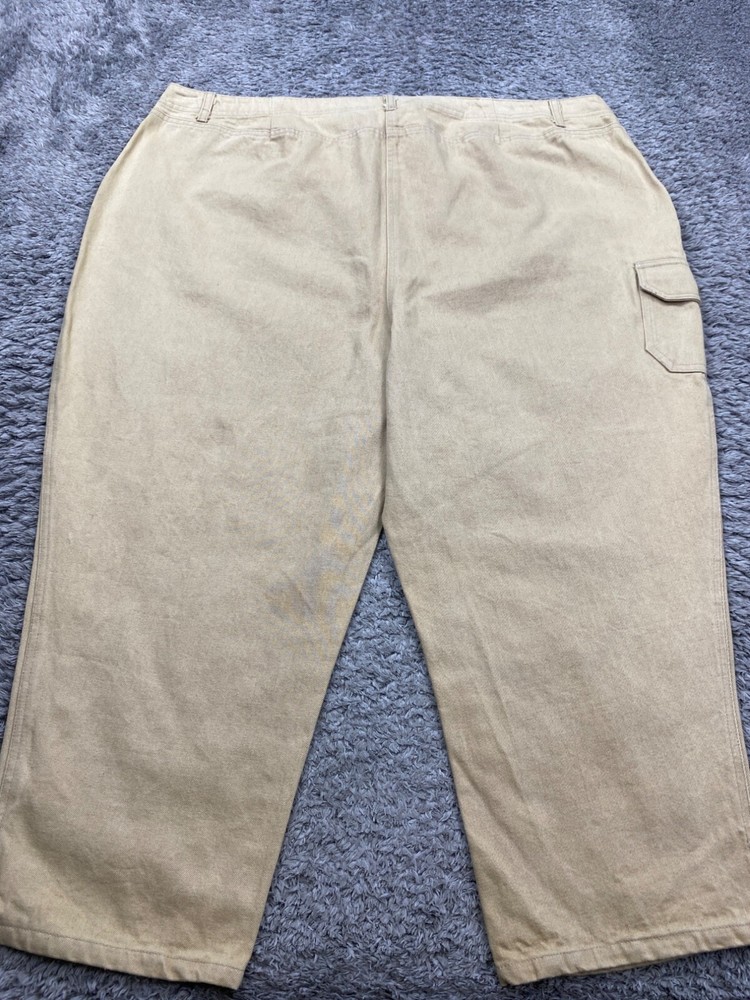 Vtg Sam Agliano Cargo Pants Women 26W Beige High Rise Bareback Taper Trousers