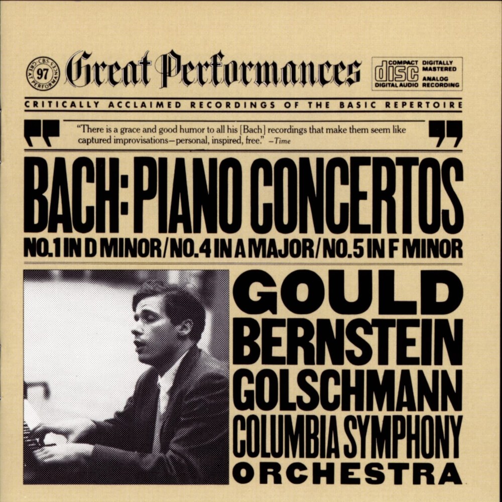 Glenn Gould, Bach: Piano Concertos nos 1, 4-5/G, audioCD