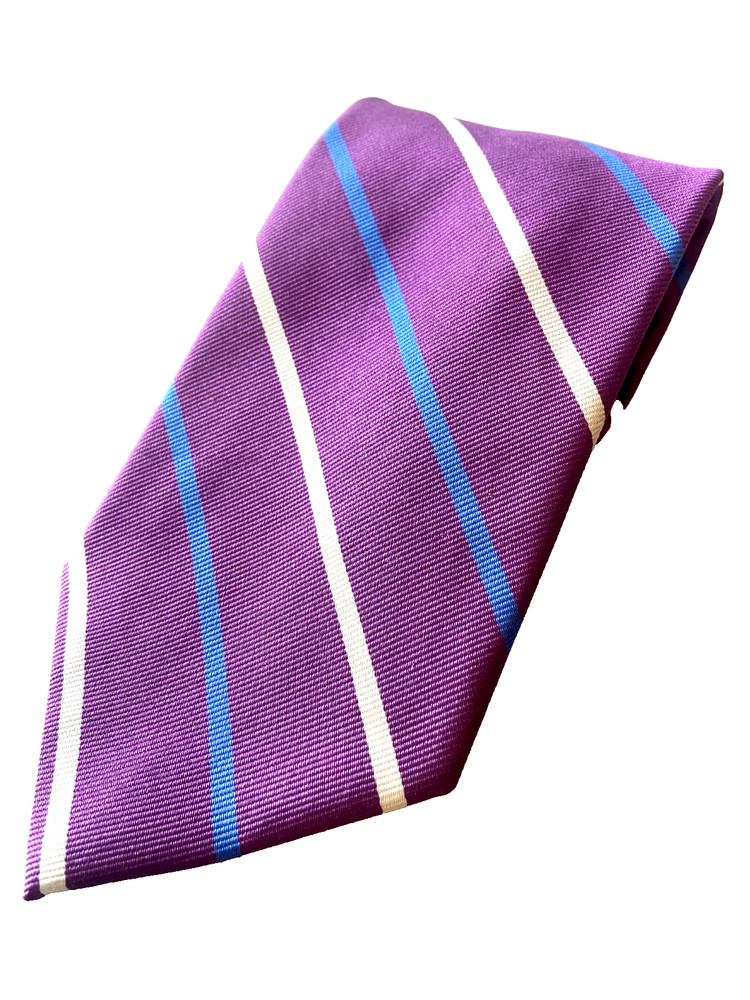Brooks Brothers Makers Repp Design Silk Neck Tie Made In USA 57 x 3.75