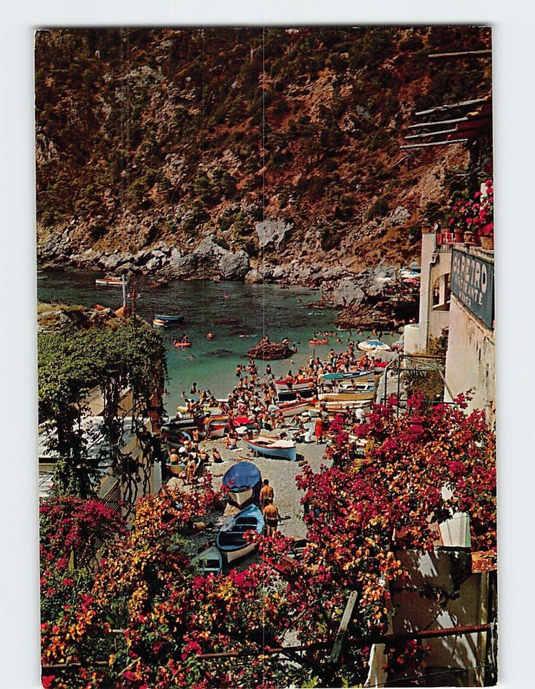 Postcard Aerial View Marina Piccola Capri Italy
