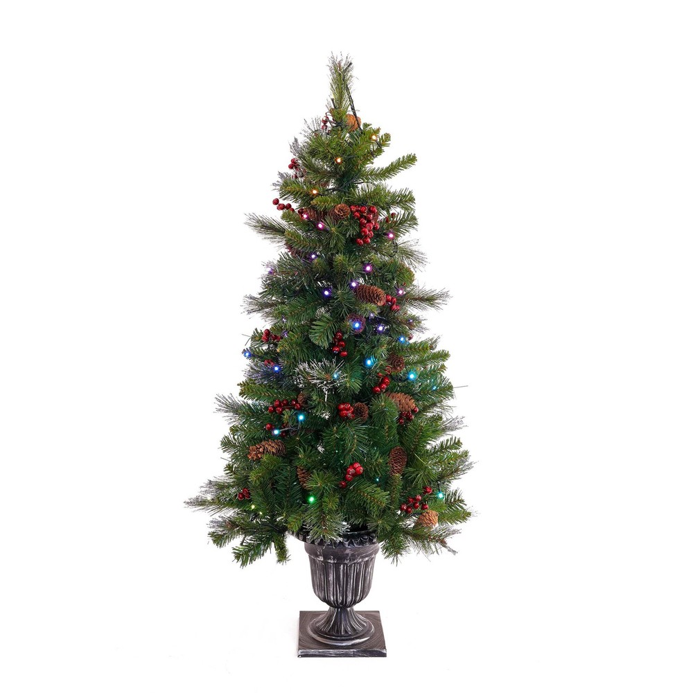 4 ft. Pre-Lit Crestwood Spruce Tree with Twinkly LED Lights, Plug-In