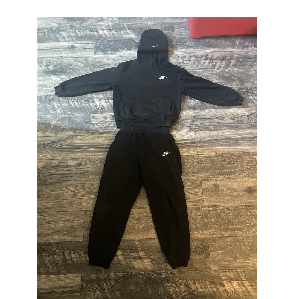 Nike Men's Black Tracksuit Hoodie & Pants Set One Size Athleisure