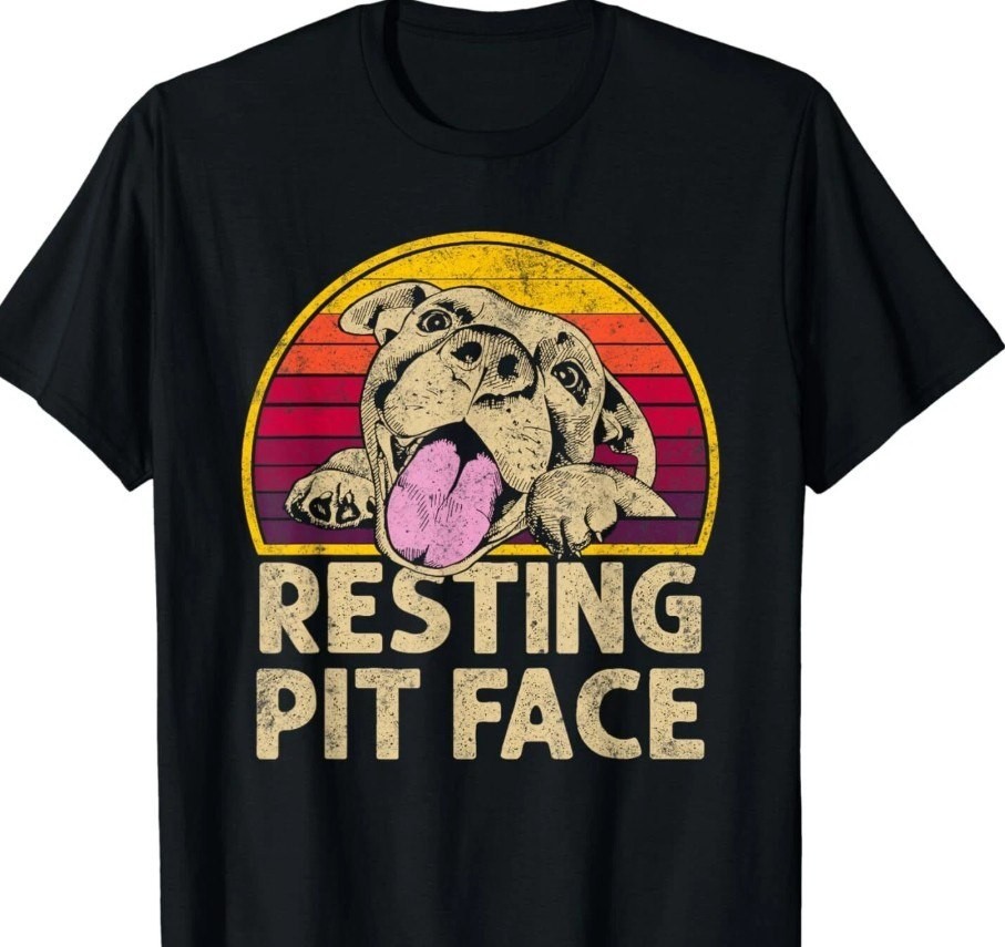 Dog Pitbull Resting Pit Face Funny gift For Pitbull Lovers Unisex T-Shirt new
