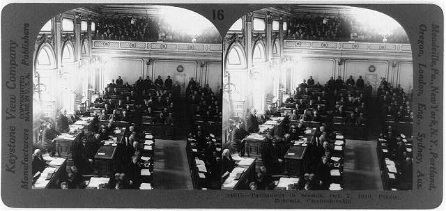 Photo of Stereograph,Parliament in Session,Prague,Bohemia,Czechoslovakia,c1921