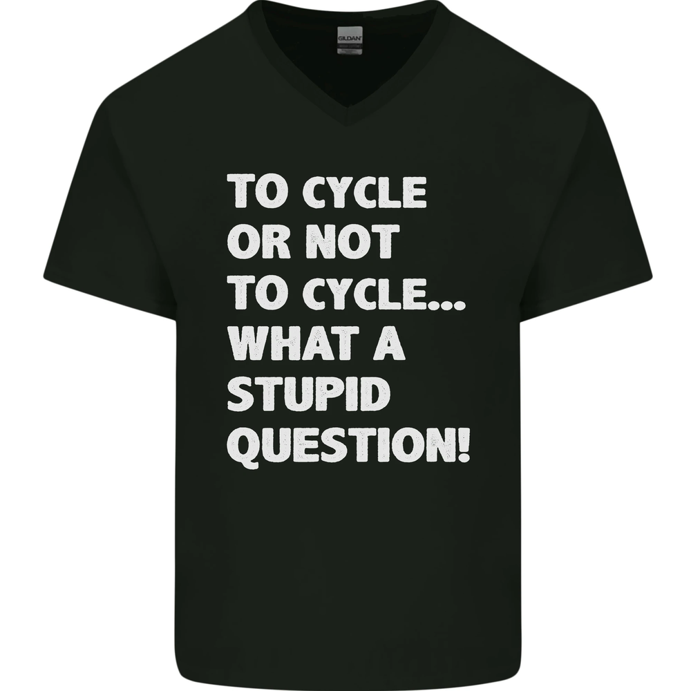 Divertida Bicicleta de Ciclista Bicicleta Para Hombres Cuello en V Algodón Camiseta