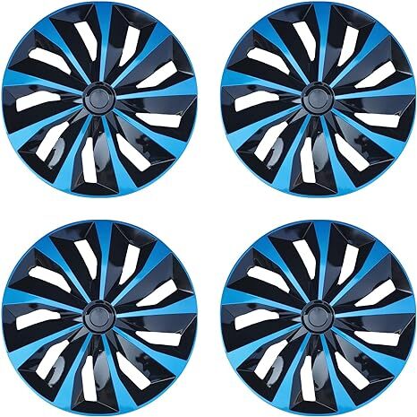 Black & Blue 17 Inch Hubcap Wheel Cover Set of 4 for Ford Escape R17 Tires