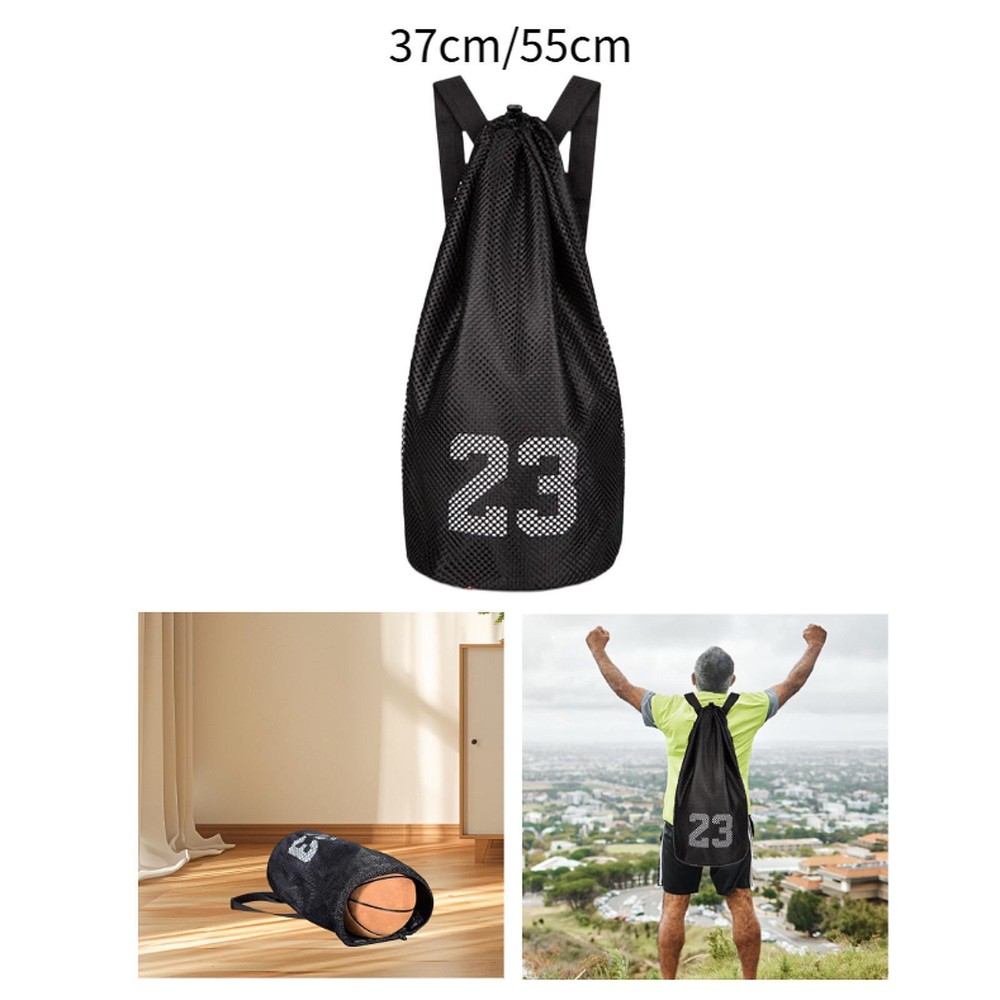 Drawstring Basketball Backpack Basketball Storage Bag for Cycling Shopping