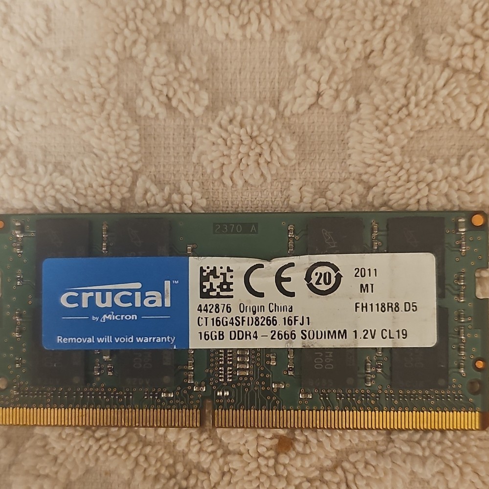 Crucial 16GB 2666MHz DDR4 SODIMM Laptop RAM