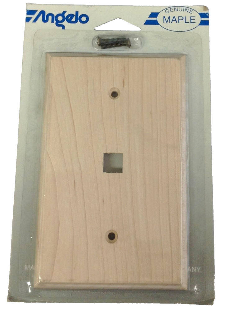 Angelo 74395 Genuine Maple Wood Wall Plate Cover