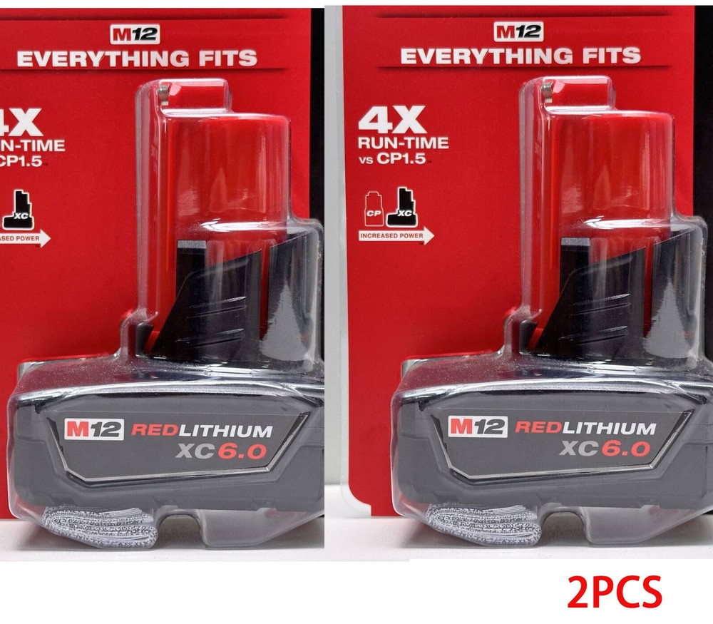 MіІwaukее M12 Battery 12V REDLITHIUM XC 6.0 Extended Capacity Battery 48-11-2460