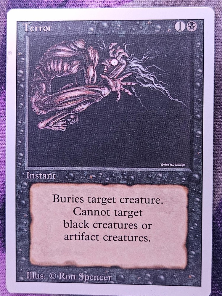 Terror Common Revised Edition Magic: The Gathering Moderately Played