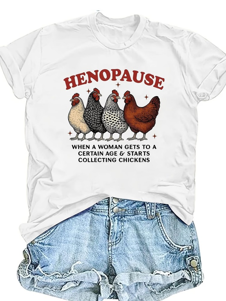 HENOPAUSE Women'S Funny Chicken Lover T-Shirt