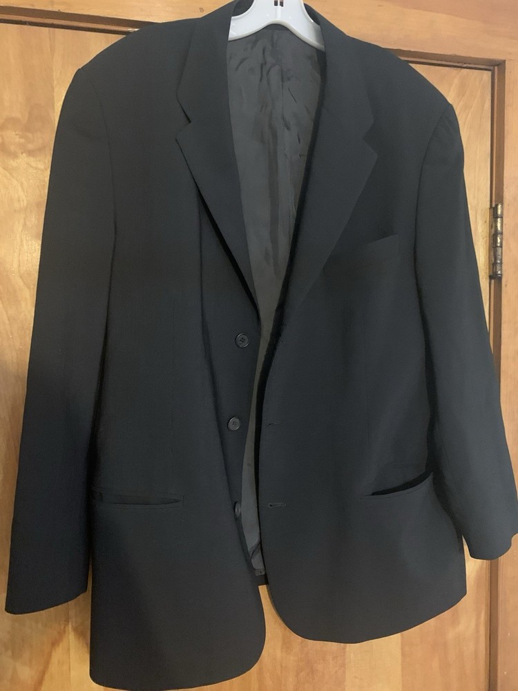 GIORGIO ARMANI Made in Italy Vintage Iconic Wool Suit Jacket in black Size 44 R