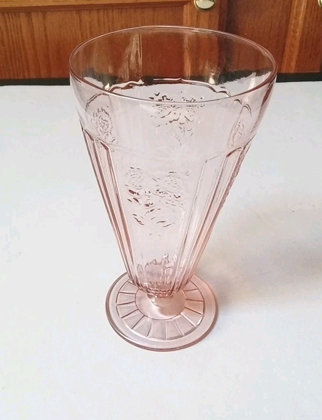Anchor Hocking Pink Mayfair Open Rose 6-1/2