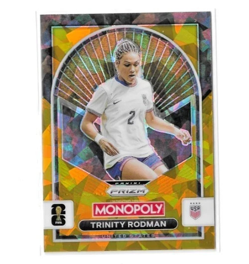 Trinity Rodman 2026 Monopoly FIFA World Cup Prizm Gold Cracked Ice Prizm #94