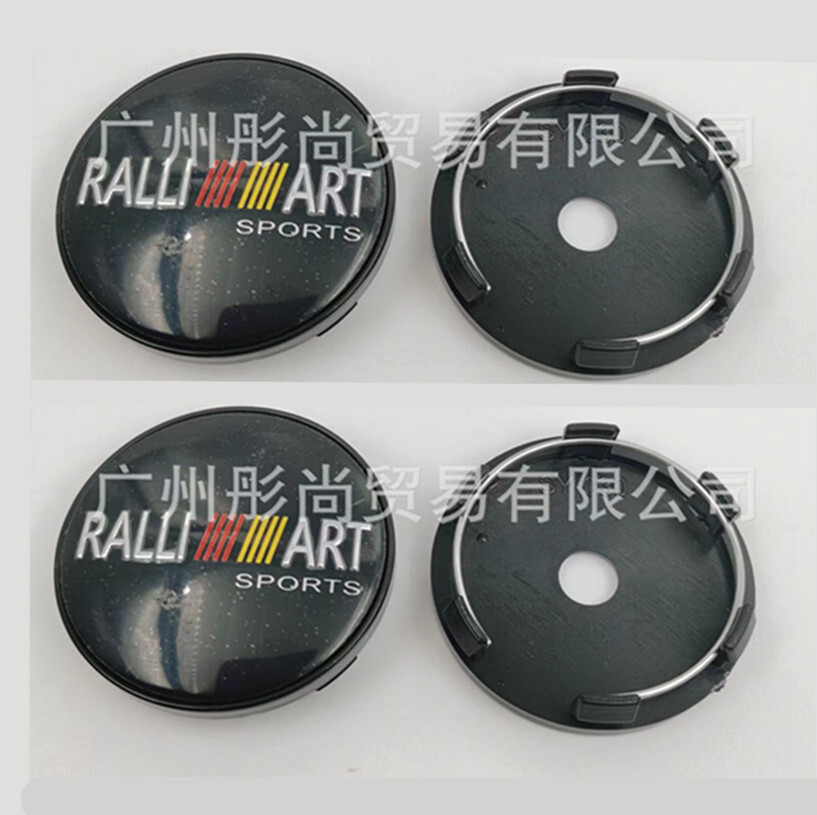 4Pcs 60mm Mitsubishi Ralliart Sports Wheel Center Cap Hub Cover Badge