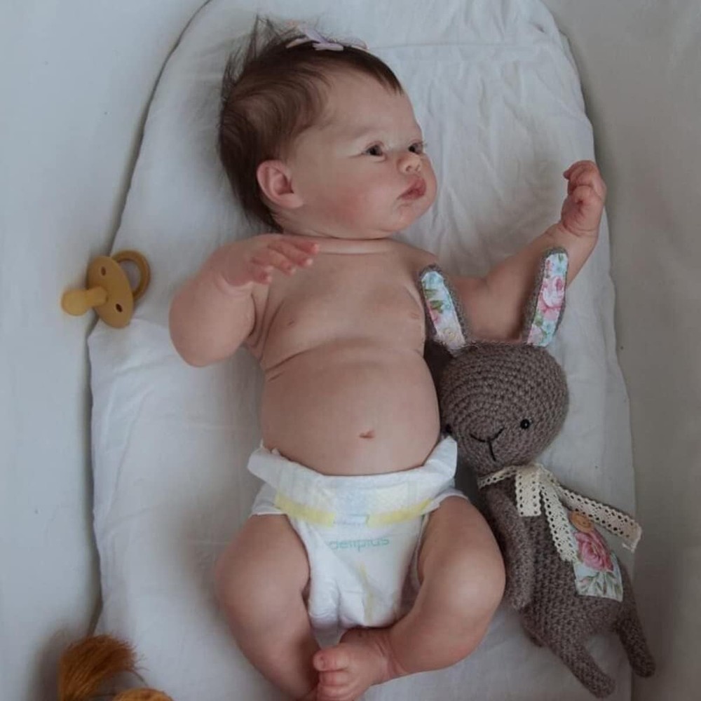 RXDOLL 18 inch Reborn Baby Dolls Anatomically Correct White Doll-meadow Girl
