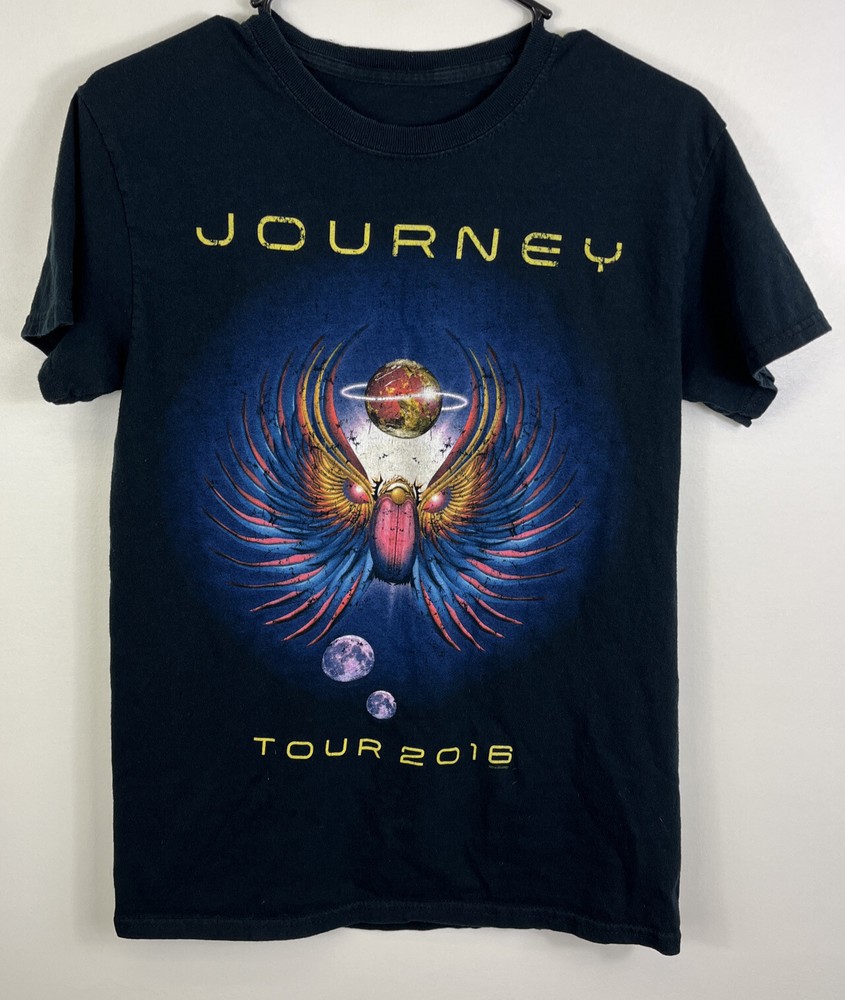 JOURNEY Tour Concert Black Double Sided Band TShirt Adult Fits Size Small 2016