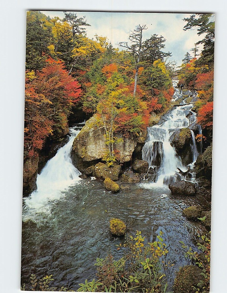 Postcard Ryuzu Waterfalls Nikko Japan